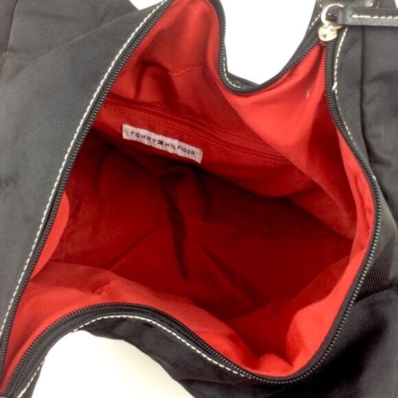 Tommy Hilfiger Black Canvas Shoulder Tote Bag - Picture 5 of 7